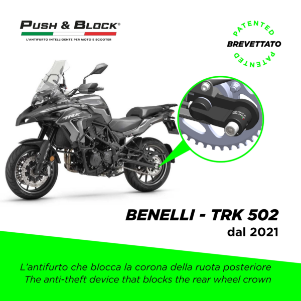 Push & Block Blocca Ruota WL-B02 BENELLI TRK 502 ABS dal 2016 - immagine 2